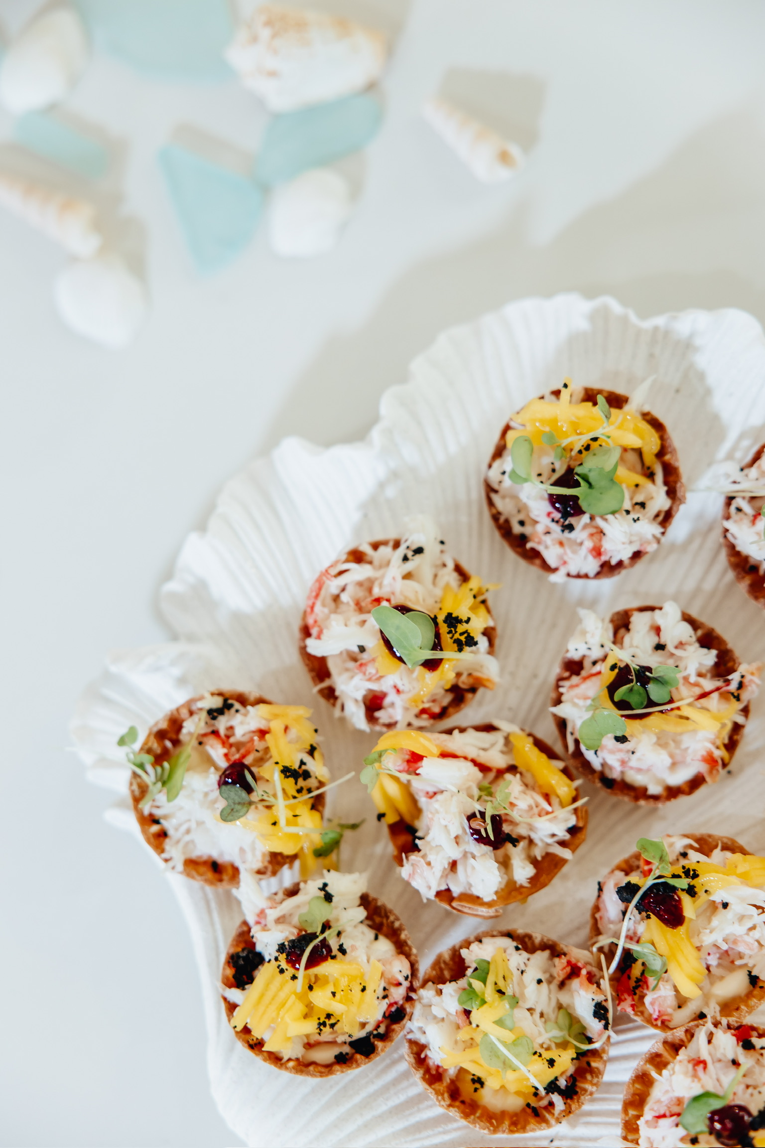 Elegant seafood canapés